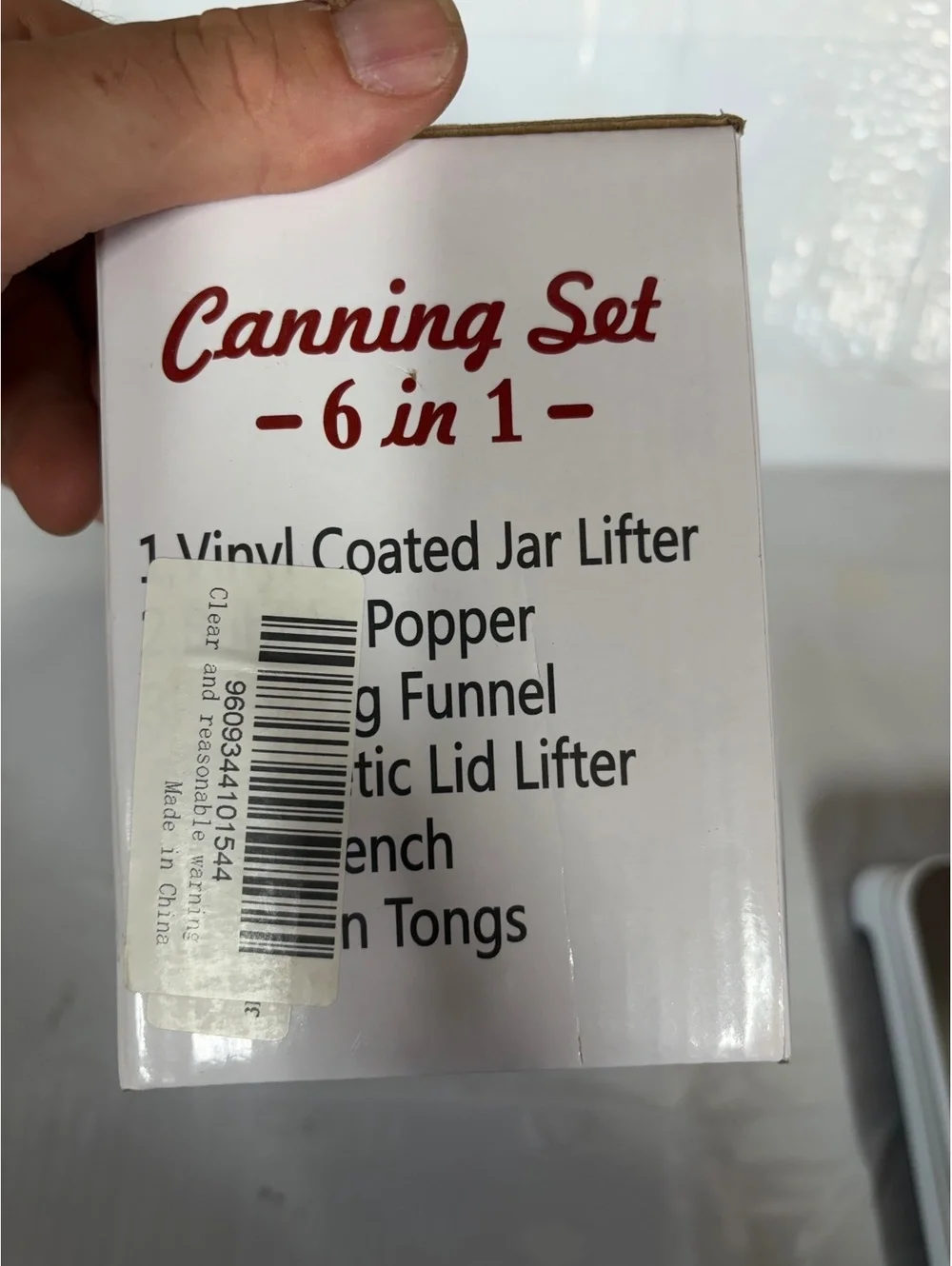 6-Piece Canning Set with Jar Lifter, Bubble Popper, Funnel, Lid Lifter, Wrench,